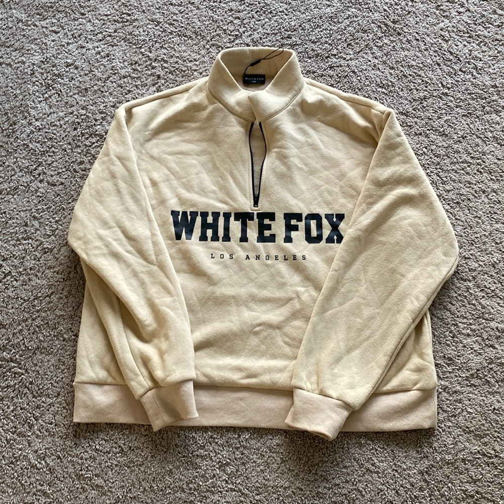 White Fox pullover sweater